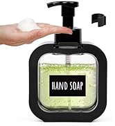 Segbeauty Black Foaming Soap Dispensers, 16.9oz Empty Refillable Foam Hand Soap Dispenser, 500ml ...