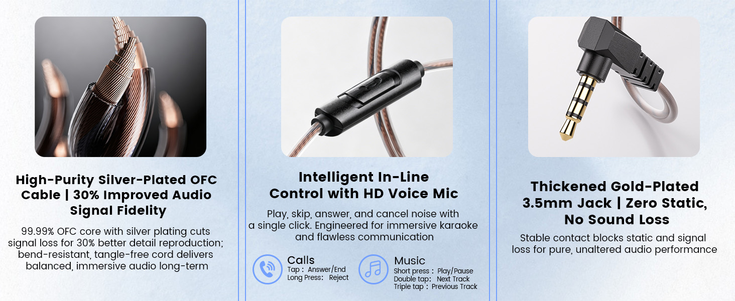 Wired IEM Earbuds with 11mm DD for Crystal Clear Hi-Res Sound for Gaming,Video Musicians, Singers
