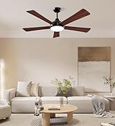 Brown ceiling fan with light
