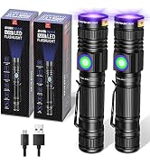 DARKBEAM UV 365nm Flashlight Blacklight Rechargeable USB Wood’s lamp Handheld Ultraviolet Black L...