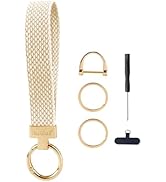 Maidsail Stretchy Keychain Wristlet, Woven Wrist Lanyard for Car Keys with 3 Keyrings, Cute Soft ...