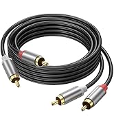 Ubramac RCA Cable, 6.6FT 2RCA Male to 2RCA Male Stereo Audio Cable Gold Plated Car Audio Subwoofe...