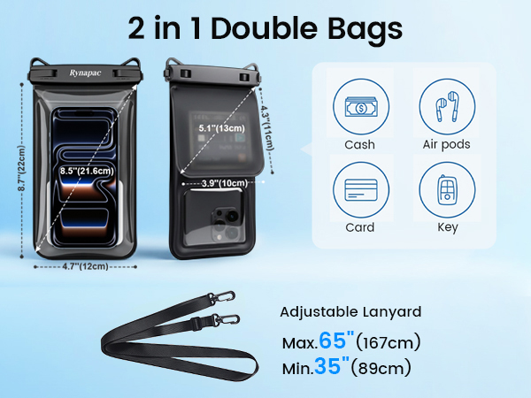waterproof phone pouch floating