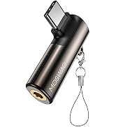 MOSWAG USB C to 3.5mm Jack Type C Headphone Adapter Right Angled Aux Mic Audio Dongle Zinc Alloy ...