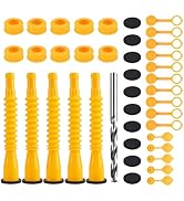 5 kits Gas Can Spout Replacement,Nozzle for Most 1/2/5/10 Gallon Oil Cans. Upgraded replacement g...