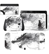 PlayVital Full Set Protective Skins for Nintendo Switch OLED Console & Joycon, Customized Vinyl D...