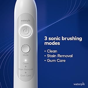 3 Sonic brushing modes: Clean, Stain Removal, Gum Care