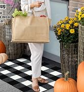 Non-Slip Rubber Backing Checkered Door Mat
