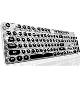 EWEADN TK950 Typewriter Keyboard Wireless Mechanical Keyboard, 104 Keys Aesthetic Typewriter Keyb...