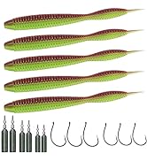 Drop Shot Baits Finesse Fishing Worms for Bass Fishing Soft Plastic Worms Drop Shot Rig Rubber Wo...