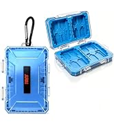 Outdoor Portable Memory Card Case for TF Micro SD CF-A/B XQD SIM (Blue) | Compact for Outdoor, An...