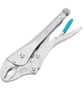 DURATECH 10-Inch Locking Pliers, Premium Cr-V Construction, Curved Jaw Locking Pliers with Wire C...