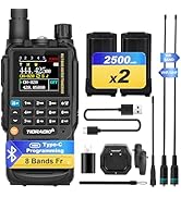 TIDRADIO TD-H3 Ham Radio Handheld(2PCS Batteries), 8-Bands, Wireless &Type C Programming, Frequen...