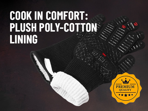 Cotton Heat resistant mitts for cooking