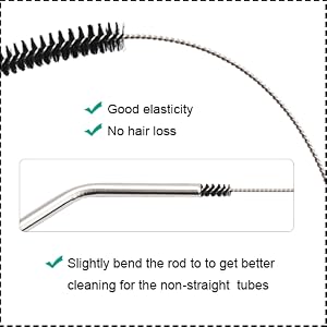 Bottle Cleaning Brushes, 8 Inch Nylon Tube Brush Set
