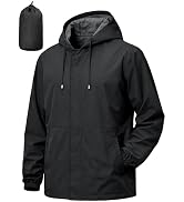 UIQUR Men's Rain Jacket Waterproof Windbreaker Raincoat Cycling Running Hiking Golf Travel Gear H...