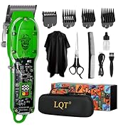 LQT Professional Hair Clippers for Men, Cordless Rechargeable Beard Trimmer & Haircut Kit, Powerf...