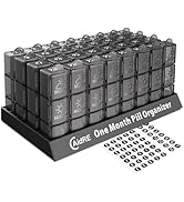 CAidRE Monthly Pill Organizer 3 Times A Day, One Month Pill Box Organizer Morning-Noon-Night, 31 ...