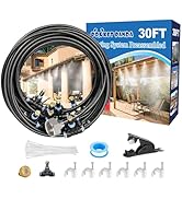 Pre-Assembled Misters for Outside Patio,Outdoor Water Misting Cooling System,30FT|9M.Backyard Mis...