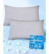 Ailemei Direct PCM Print Cooling Pillow Cases for Hot Sleepers, Queen Size 2 Pack Moisture-Wickin...