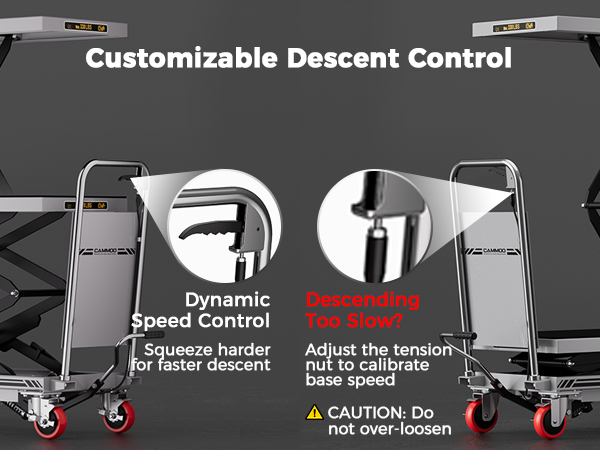 hydraulic table cart