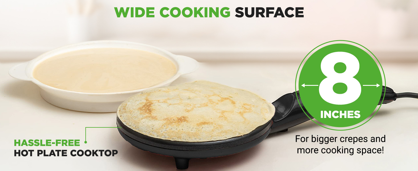 cooktop electric griddle plate hot crepe maker countertop kitchen nutrichef nonstick cooking