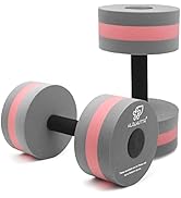 KLOLKUTTA Aquatic Dumbells, 2PCS Water Aerobic Exercise Foam Dumbbell Pool Resistance,Water Aqua ...