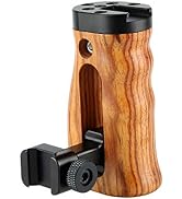 NICEYRIG NATO Quick Release Wooden Handle, Universal Side Grip with Mounting Holes Cold Shoe - 268