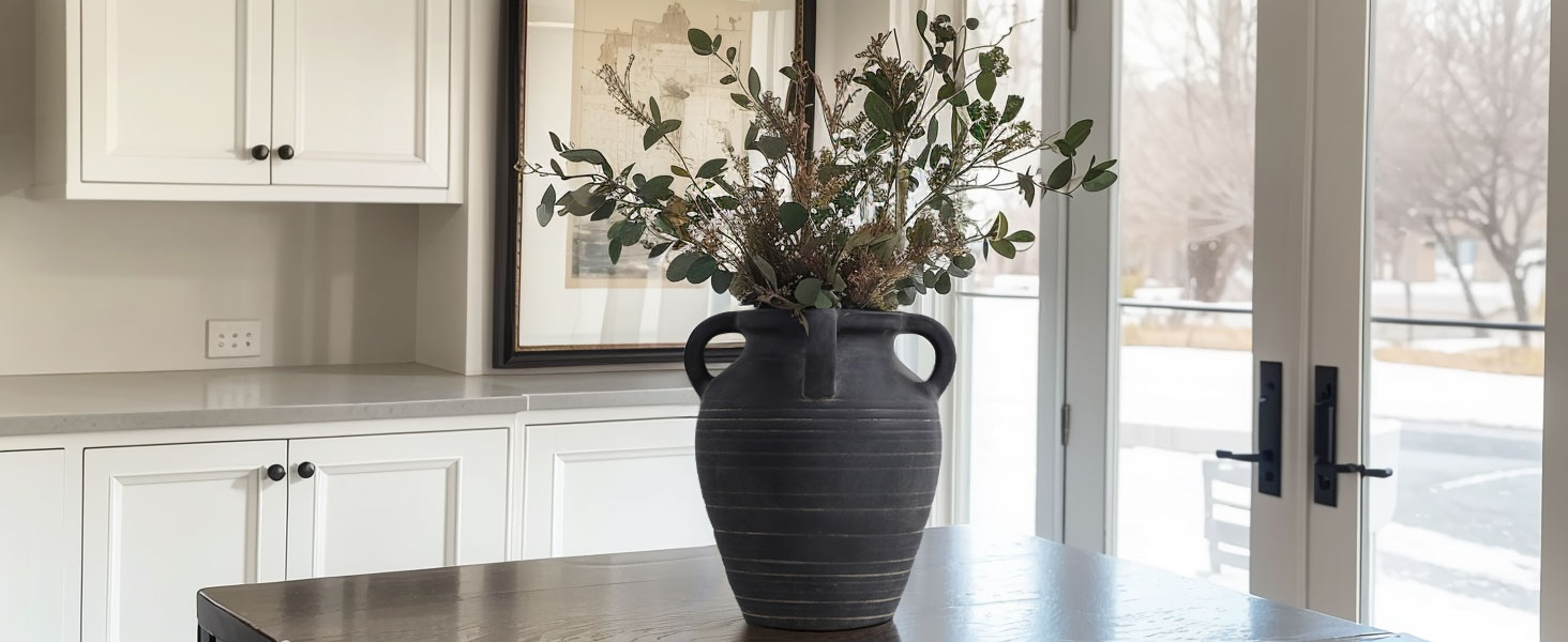 Black vase