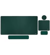 MOSISO Large Gaming Mouse Pad&Massage Keyboard Wrist Rest&Mousepad&Wrist Rest&Coaster,Ergonomic N...