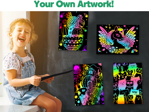 black scratch off paper for kids
