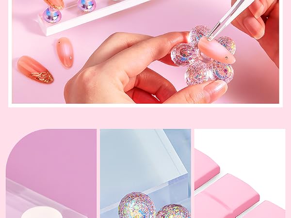 press on nails supplies nail tips stand clay putty for nails