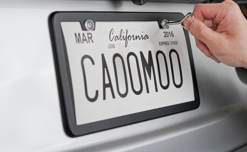Black license plate frames