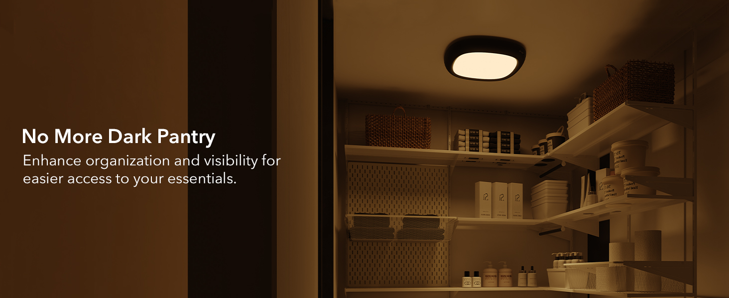 Motion Sensor Rechargeable Ceiling Light with Remote, Waterproof Wireless Shower Light Closet Light