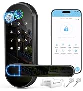 Keyless-Entry Fingerprint Digital Smart Lock: Electronic Door Lock with Code Passcode, Electric D...