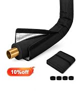 Xeeol 4 Layers Outdoor AC Line Insulation Pipe Cover 6ft x 10.2in, Cuttable 600D Waterproof Porta...