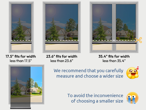 large window film 17.5 23.6 35.4inches