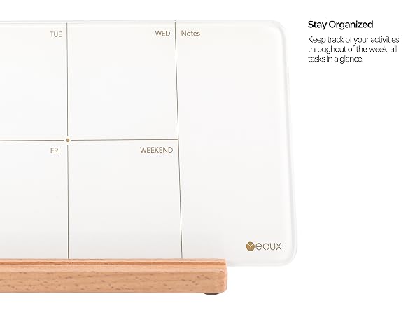 Desk weekly whiteboard, weekly to do planner dry erase for desktop -YX210503