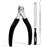 Pedicure Tool Kit and Ingrown Toenail Removal Kit, 3-Piece Set with Nail Nipper, Metal Nail File,...