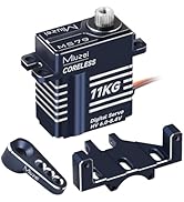 Miuzei 11kg Servo Motor Coreless High Torque Micro Servo Metal Gear with Mount and Servo Horn for...