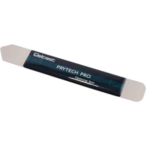 Super thin wedge pry opening tool with polymer grip
