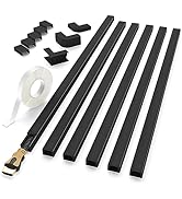 94'' Black Cord Hider, Delamu Cord Cover Wall, One-Cord Channel Cable Hider, Wire Hiders Covers f...