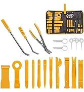 GOOACC 19Pcs Trim Removal Tool Set Panel Fastener Clips Removal Automotive Plastic Upholstery Pli...
