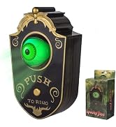 Halloween Eyeball Doorbell, Animated Light Up Doorbell with Spooky Sounds | Halloween Decor Prop ...
