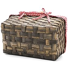 Baskets with 2 Folding Handles,Handmade Woven Easter Eggs Baskets for Gifts