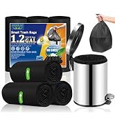 OKKEAI Small Garbage Bags for Bathroom Can 5 Liter Trash Bags 1.2 Gal Waste Basket Liners for Bat...