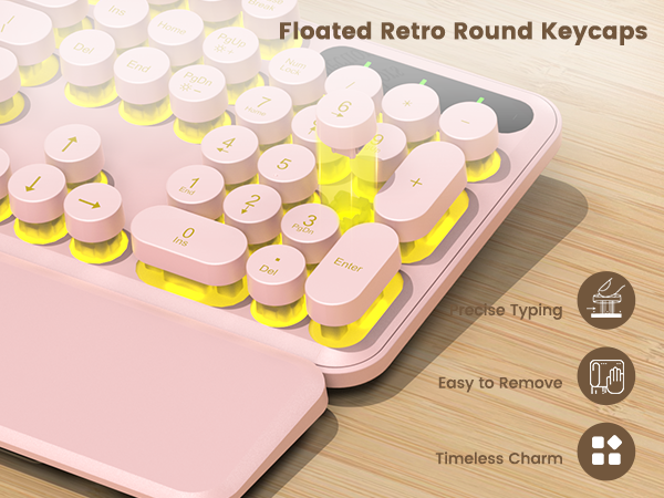 Light-up letters ensure easy typing in the dark