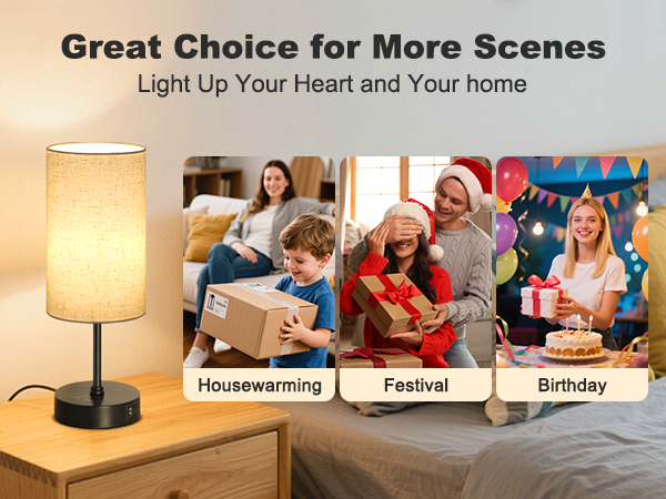 Our table lamp is great choice for more scenes