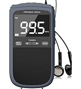 AM FM Walkman Radio 900mAh Rechargeable Battery | Pocket Radio Walkman with LCD Display, Headphon...