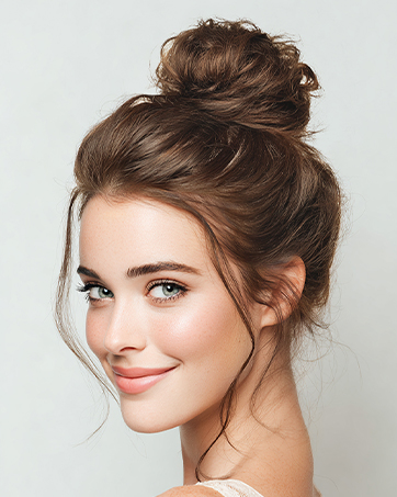 small messy hair bun